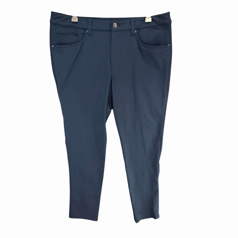 Lululemon Commission Pant Slim Men 34 Blue Warpstreme‎ 5 Pocket Stretch Comfort